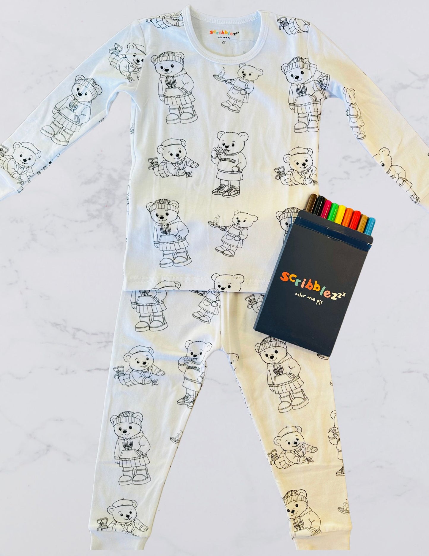 **GIRL**Bear Color Your Own Pajamas