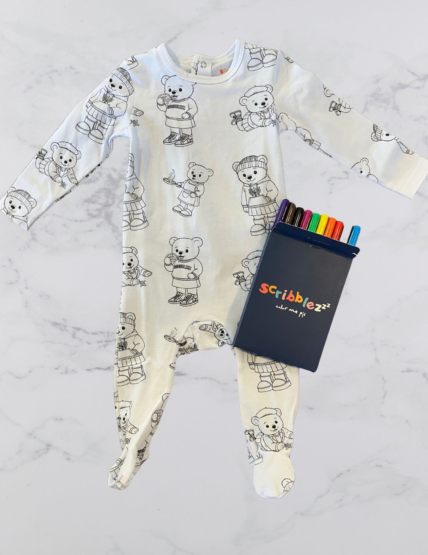 **GIRL** Bear Color Your Own Footie