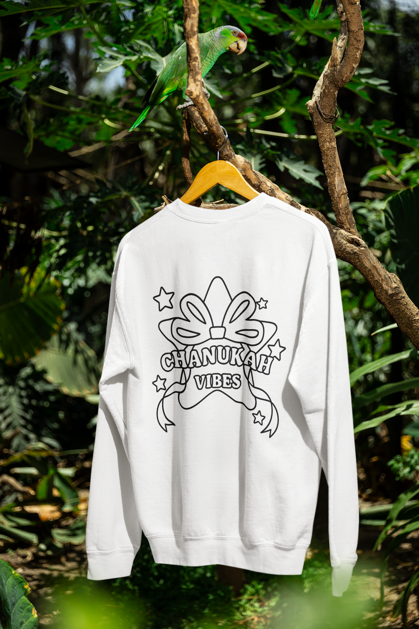 "Chanukah Vibes"Color-Your-Own Sweatshirt (with fabric markers)