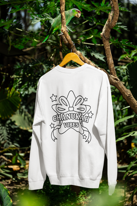 "Chanukah Vibes"Color-Your-Own Sweatshirt (with fabric markers)